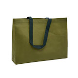 Sac cabas polypropylène non tissé kaki 40+10x30 cm
