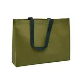 Sac cabas polypropylène non tissé kaki 40+10x30 cm
