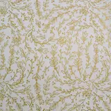 Papier de soie imprimé floral or / blanc 50x70cm 17g/m² – Paquet de 120 feuilles