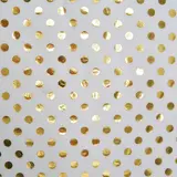 Papier de soie blanc à pois doré à chaud 50x70cm 17g/m² – Paquet de 120 feuilles