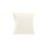 Boîte berlingot carton texturé 7 x 7 x 2,5 cm - Blanc - Pochette cadeau carton - Lot de 10