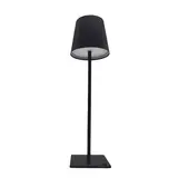 Lampe de table sans fil rechargeable noire IP44 5W 3,7V 1200mAh 3000 / 4500 / 6500K – Lampe à poser LED sans fil