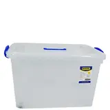 Bac de rangement plastique 55L translucide 58 x 42 x 34,5 cm