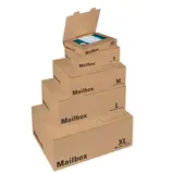 Carton d'expédition postal Brun 39,5 x 25 x 14 cm - Boîte carton - Lot de 15