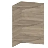 Comptoir d'angle chêne authentique gris 52 x 52 x 88 cm