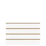 Panneau rainuré Blanc Craie, entraxe 15 cm