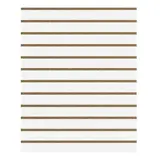 Panneau rainuré Blanc craie, entraxe 10 cm