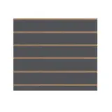 Panneau rainuré Anthracite, entraxe 15 cm