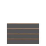 Panneau rainuré Gris anthracite, entraxe 15 cm