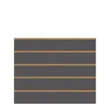 Panneau rainuré Gris anthracite, entraxe 15 cm