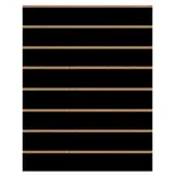 Panneau rainuré Noir, entraxe 15 cm