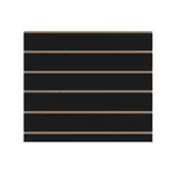 Panneau rainuré Noir, entraxe 15 cm