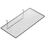 Tablette fil pour présentoir grille 40 x 20 cm - Tablette pour grille d'exposition - Gris Martelé