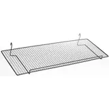 Tablette fil pour présentoir grille 80 x 32 cm - Tablette pour grille d'exposition - Gris Martelé
