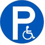 Panneau stationnement PMR PVC Ø 30 cm à fixer – Panneau place handicapé