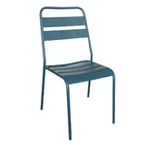 Chaise de terrasse métal bleu foncé 51 x 58 x 86 cm