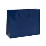 Sacs pelliculés à l'italienne bleu marine brillant - Grand Modèle