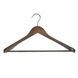 Cintre bois vintage foncé épaules larges avec barre 45 cm - Cintre chemise - Cintre costume