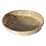 Corbeille bambou ronde naturel ø 27 x 3,7 cm, paquet de 10