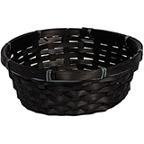 Corbeille bambou ronde noir ø 23 x 8 cm, paquet de 10