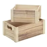 Lot de 2 caisses en bois pleines