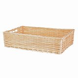 Corbeille manne rectangulaire avec anses rotin naturel 59 x 38 x 15 cm