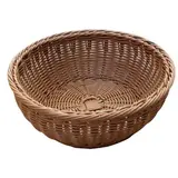 Corbeille à pain ronde plastique marron ø 30 x 11 cm