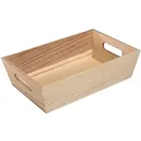 Caisse en bois avec poignées 29 x 19 x 8 cm