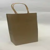 Sac 1 bouteille kraft brun poignées torsadées 14+8x39 cm – Paquet de 50