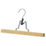 Cintre bois pinces 35 cm - Cintre pantalon - Cintre jupe - Lot de 3