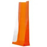 Sachet SOS orange fond PP 9 x 4,5 x 24 cm - Sachet confiserie - Sachet bonbons - Lot de 50