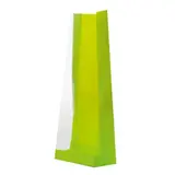Sachet SOS Vert fond PP 9 x 4,5 x 24 cm - Sachet confiserie - Sachet bonbons - Lot de 50