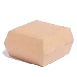 Boîte burger 14,5 x 14,5 x 8 cm carton - Boîte à hamburger - Brun - Lot de 50