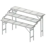Table escalier - Table aluminium pliante en escalier pour fruits et légumes 3 étages L 150 cm