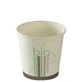 Gobelet expresso 10 cl ø 6,2 x 6,3 cm - Gobelet carton - Gobelet café - Blanc / Bio - Lot de 50