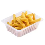 Barquette à frites plastique transparente 750 g - Barquette charcutière - Lot de 250
