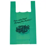 Sac bretelle réutilisable Huîtres vert spécial 27 + 14 x 50 cm PEBD - Sac Huître - Lot de 500