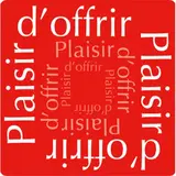 Étiquettes cadeaux adhésives Plaisir d'offrir Rouge 35 x 35 mm - Boîte de 500