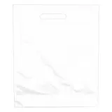 Sac plastique poignées découpées renforcées PEBD 55µ 60 x 60 x 5 cm - Blanc - Lot de 100