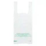 Sac bretelle biodégradable transparent 23 x 6 x 50 cm plastique biosourcé - Rouleau de 400 sacs