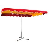 Parasol professionnel de marché - Parasol forain - Rouge / Jaune - 300 x 250 cm - armature alu, toile + housse