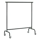 Portant vêtement professionnel droit 150 x H 160 cm - Noir mat