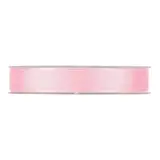 Ruban gros grain rose pâle 15 mm x 20 m coton