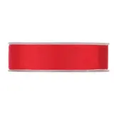 Ruban gros grain rouge 25 mm x 20 m coton - Ruban emballage cadeau