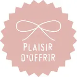 Étiquettes cadeaux adhésives Plaisir d'offrir rose pâle ø 35 mm - Paquet de 500 