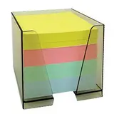 Bloc cube papier 4 couleurs + boîtier plexi