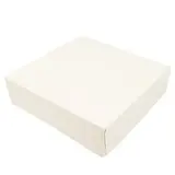 Boite traiteur carton blanc 23 x 23 x 10 cm - Boite plateau traiteur - Boîte pâtissière - Lot de 50