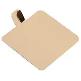 Carré carton avec languette double face Or / Noir 7 x 7 cm - Semelle carrée - Support gâteau - Paquet de 250
