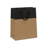 Sacs chic bicolore - Brun / Noir - 18 + 10 x H 22,7 cm - par 10