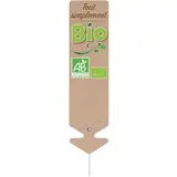 Étiquette flèche bio 6x22 cm PVC, paquet de 10